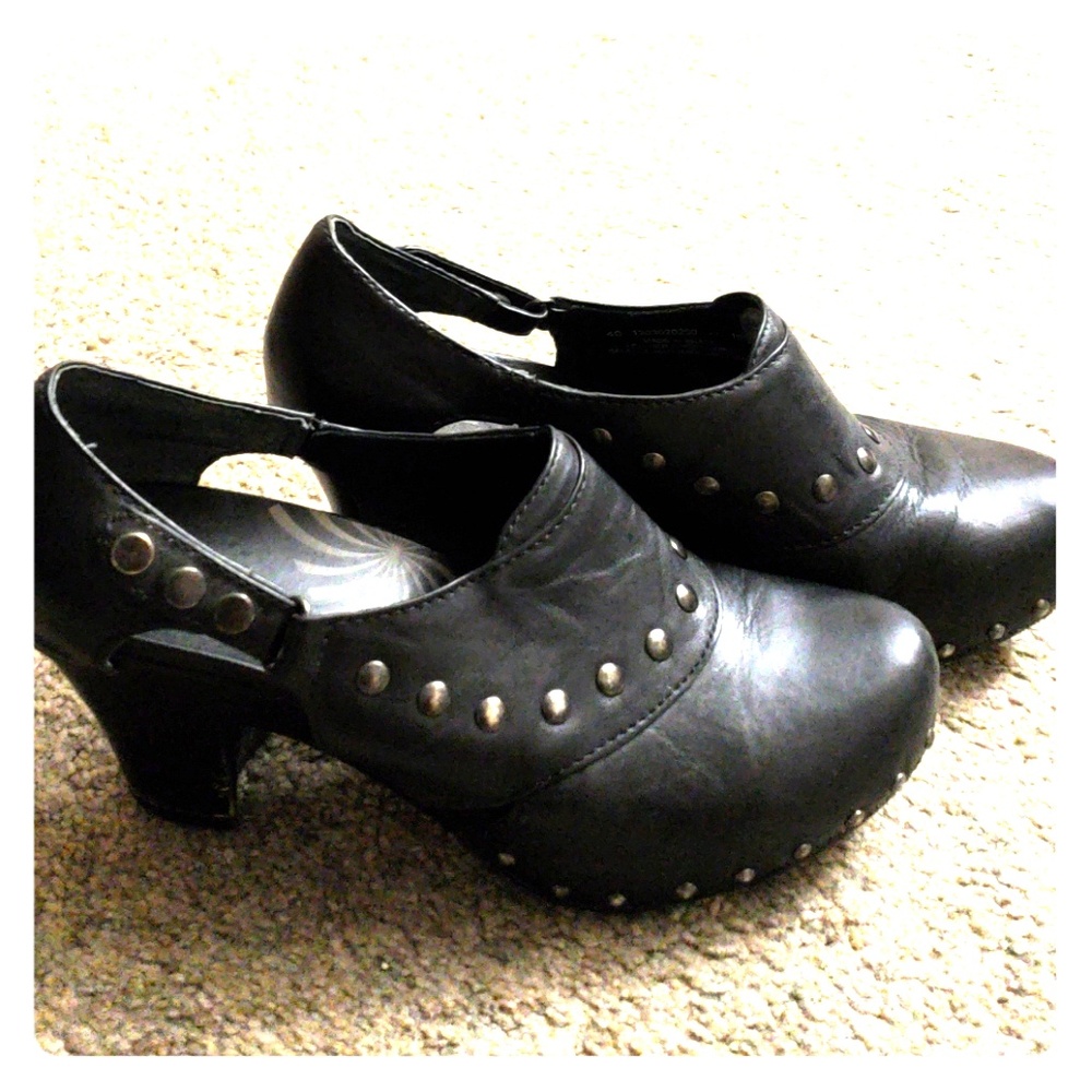 Dansko Ryder, studded heels